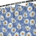 thumbnail image 3 of Waterproof Cute Boho Daisy Shower Curtain 72x72 Inch Boho Style Polyester Unique Shower Curtain for Bathroom Hotel Home Decor with 12 Plastic Hooks, 3 of 5
