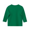 thumbnail image 4 of Efsteb Kids Girls 3/4 Sleeve T Shirts Comfy Cute Solid Color Loose Casual Summer Round Neck Three-quarter Sleeve Tops Blouses(Green,11-12 Years ), 4 of 5