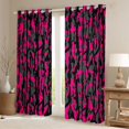 thumbnail image 3 of Homewish Cheetah Leopard Print Black Out Curtains, Rustic Farmhouse Curtains Pack of 2 (42x63 Each), Fashion Pink Grey Stripes Bedroom Curtains, Curtains and Drapes Decor, 3 of 7
