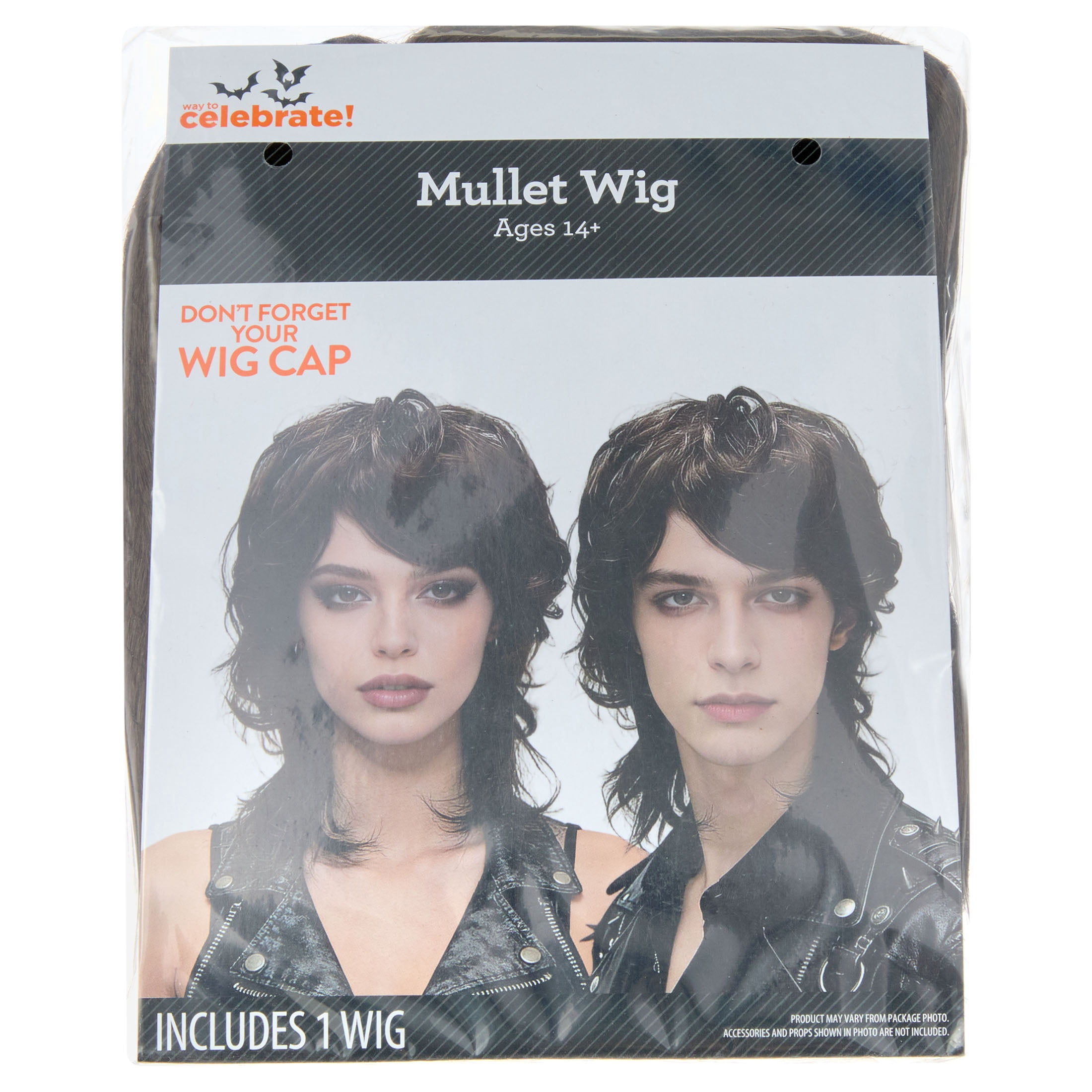 Mullet Wig Costume Accessory for Adults, Brown, Halloween by Way To Celebrate