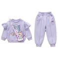 thumbnail image 4 of Anime Sanrioed Kuromi Melody Children's Sports Suit Girl Kawaii Kpop Sweatshirt Tops Pants 2Pcs Suit Pullover Casual Y2K Clothes, 4 of 5