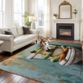thumbnail image 2 of 5'x7' Area Rugs, Bathroom Frog Indoor Outdoor Area Rug for Living Room Bedroom, Toilet Animals Vintage Washable Bathroom Rugs Kitchen Floor Carpet Mats Home Decor Aesthetic, 2 of 8