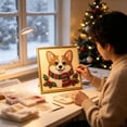 thumbnail image 5 of ARVELLIA DIY Christmas Pearl Painting Kit with Frame, Cute Corgi Dog with Scarf Holiday Portrait Beaded Art Craft Set for Adults and Beginners, Handmade Wall Decor Gift (7.8x7.8in), 5 of 5