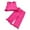 Hot Pink, variant on Girls Summer Crinkle Cotton Ruffle Sleeveless Top & Wide Leg Pants 2PC Outfit Set,2-3 Years
