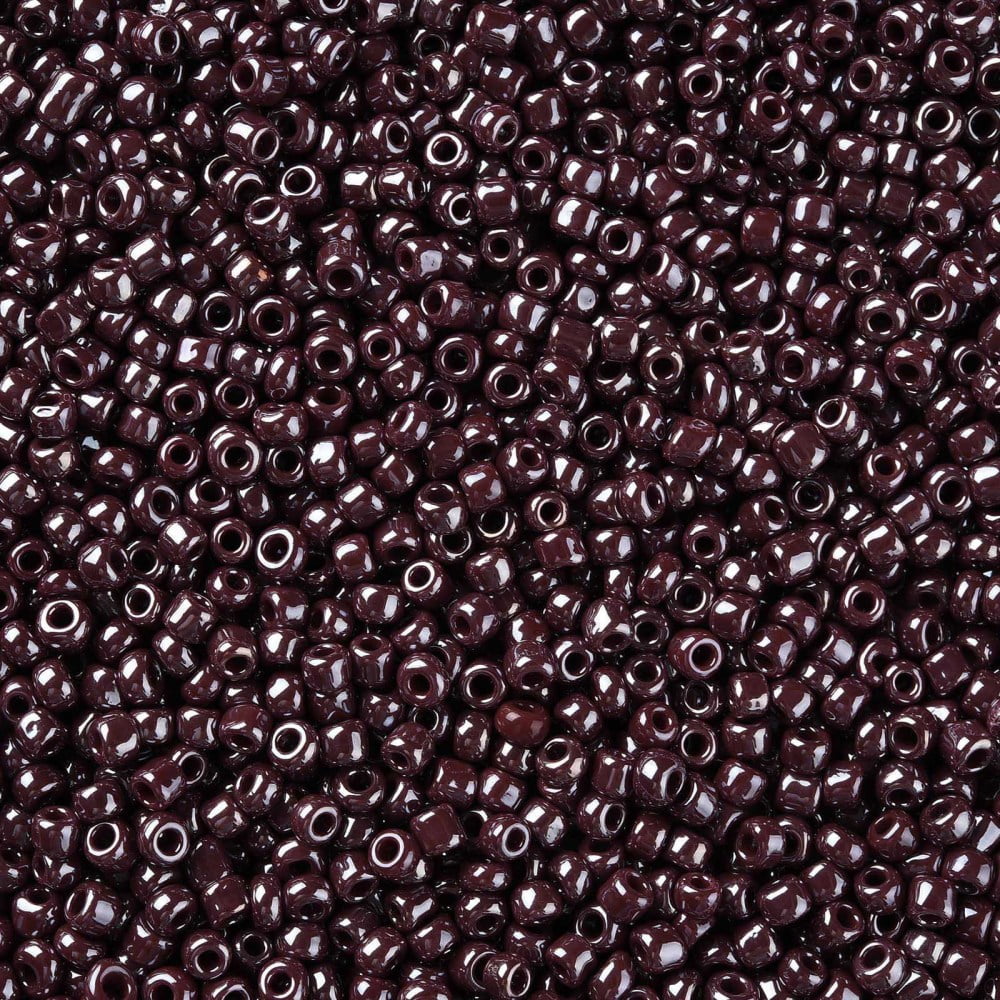 Glass Seed Beads Opaque Colors Lustered Round Indian Red 3mm Hole: 1mm about 10000pcs/pound