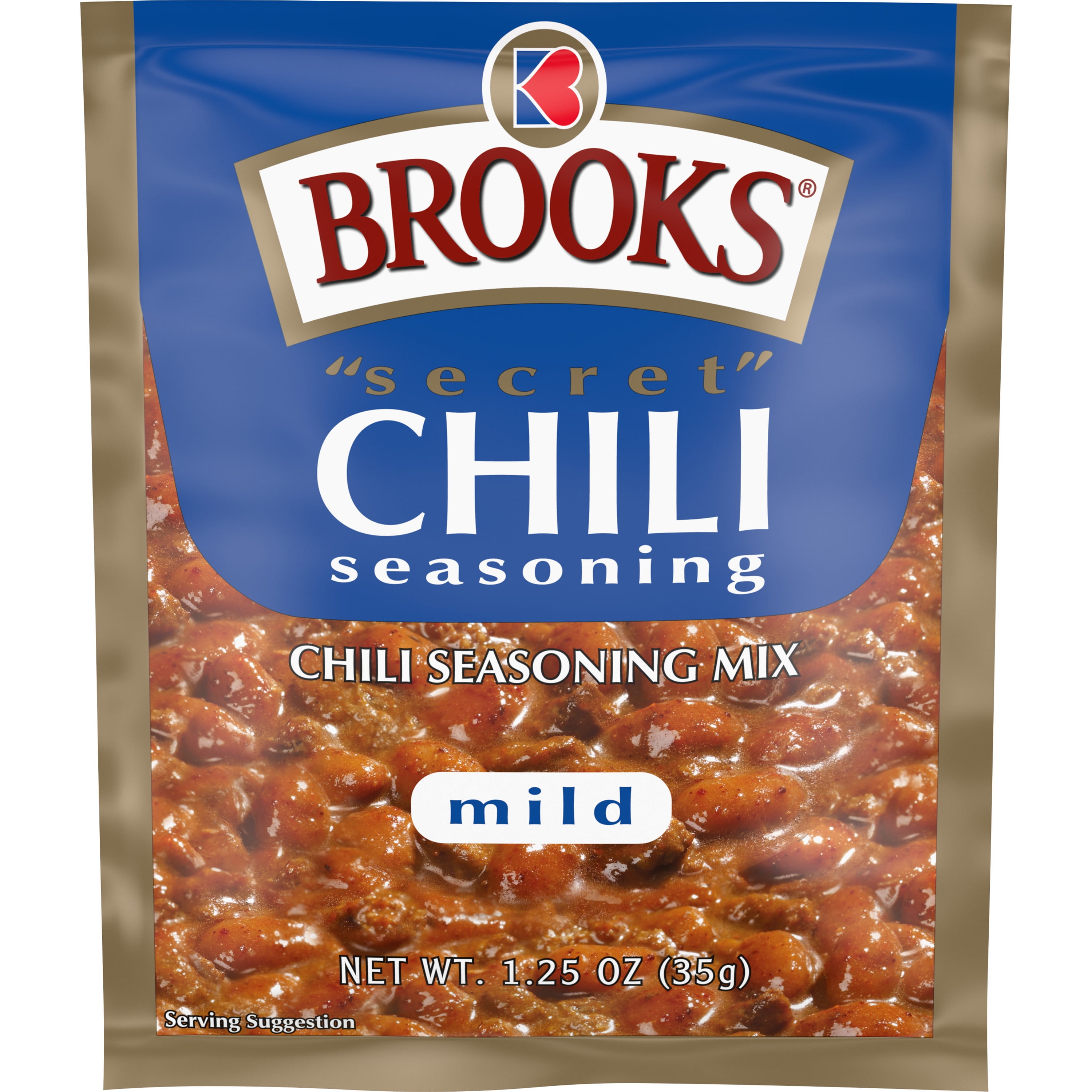 Brooks Secret Chili Seasoning Mix, Mild, 1.25 oz