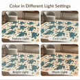 thumbnail image 7 of ODIKA 8'x10' Washable Area Rug Turtle Ocean Starfish Border Entry Themed Teal Beachy Nautical Flowing Dynamic for Living Room, Under Sectional, Family , Durable, Non-Slip, 7 of 7
