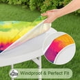 thumbnail image 5 of Colorful Tie Dye Pattern Round Fitted Tablecloth with Elastic Edge,Dining Table Cover Waterproof,Outdoor Round Tablecloth for Camping,Dining,Indoor and Outdoor, 5 of 7