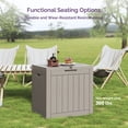 thumbnail image 6 of Sersper 30 Gallon Deck Box, Resin Outdoor Storage Box, Waterproof and UV Resistant Lightweight Storage Deck Box for Garden Tools, Supplies, Toys, Gray, 6 of 8
