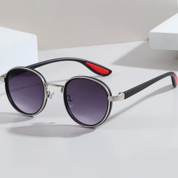 Round Retro Sunglasses Men Women UV400 Protection Sun Glasses Metal Steampunk Vintage Goggles Trendy Punk Outdoor Eyewear
