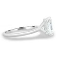 thumbnail image 3 of ESTE ORIGIN 2Ct Emerald Cut Lab Grown Diamond Solitaire Engagement Ring - Hidden Halo in 10K White Gold Emerald Ring for Women, US 9., 3 of 8