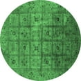 thumbnail image 1 of Ahgly Company Indoor Round Oriental Emerald Green Industrial Area Rugs, 6' Round, 1 of 4