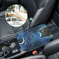 thumbnail image 5 of Renewold Auto Center Console Pad Non-slip Armrest Cover Cushion Lid Arm Rest Cushion Protector for Car Seat Organizer Universal Fit for Most Vehicles, Black Cat Moon Butterfly Dream Catcher, 5 of 9