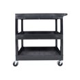 thumbnail image 2 of Luxor High Capacity 3 Tub Shelf Cart Black, 2 of 6