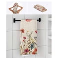 thumbnail image 6 of Pink Orange Teal Spring Floral Towel Set of 3,Soft Microfiber Bath Towels,Hand Towel,Washcloths,Watercolor Botanical Summer Flowers Quick-Dry Absorbent Towels for Bathroom Kitchen Hotel Beach Gym Spa, 6 of 7