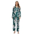 thumbnail image 1 of MintLimit Women's Floral Long Sleeve V-neck Button Down Pocket Shirt and Pants Pyjamas Sleepwear Lounge Pajamas, 1 of 4