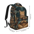 thumbnail image 2 of Rocae Surreal Meditating Cat Print Lightweight Casual Backpack Travel Hiking Backpack Carry on Laptop Backpack, 2 of 5