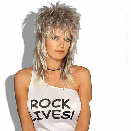 Rocker Wig Blonde Unisex Adult Halloween Costume Accessory
