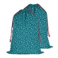 thumbnail image 2 of Christmas Bags Drawstring,Teal Christmas Snowflake Pattern Large Xmas Christmas Gift Bags,Reusable for Xmas and New Year Party Favors and Supplies,27.6" X 19.7", 2 of 6