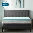 Lucid 3" Cooling Gel with Aloe Plush Memory Foam Mattress Topper, Full