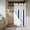 Gray Dark Blue, variant on Sage Green Grey Stripe No Hook Shower Curtain Waterproof,Bathroom Curtains with Snap in Liners and See Through Top Window,Modern Farmhouse Vertical Striped Hotel Bathtub Curtains Shower 60"Wx72"L