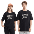 thumbnail image 5 of Coffee And Jesus Vintage Graphic Tee for Men and Women, Fun Coffee Fan Cotton Short Sleeves T-Shirt, 5 of 6