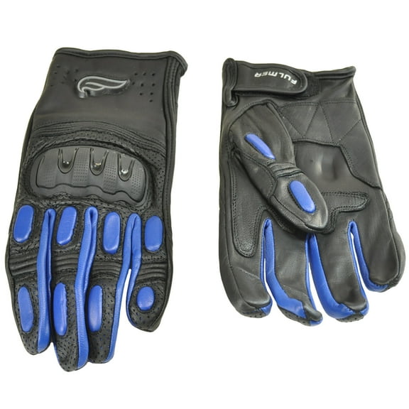 Fulmer, GT32BLUS, Street Sport Hard Knuckle Motorcycle Riding Gloves TSC - Blue - Small