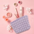 thumbnail image 5 of syligr Puff Cloud Makeup Bag Cosmetic Pouch Travel Organizer Soft Zippered Case for Toiletries Accessories Portable Mini Handbag Clutch Multiple Colors Plush Material with Generous Space A Must Have, 5 of 6