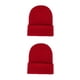 thumbnail image 3 of Qarigey Beanie Hat Gorros de punto Unisex Skullcap Candy Color Thermal Trendy Hilo Esquí Accesorios para el cabello para deportes al aire libre Rojo Rojo 2piezas Qarigey CBP267503, 3 of 5