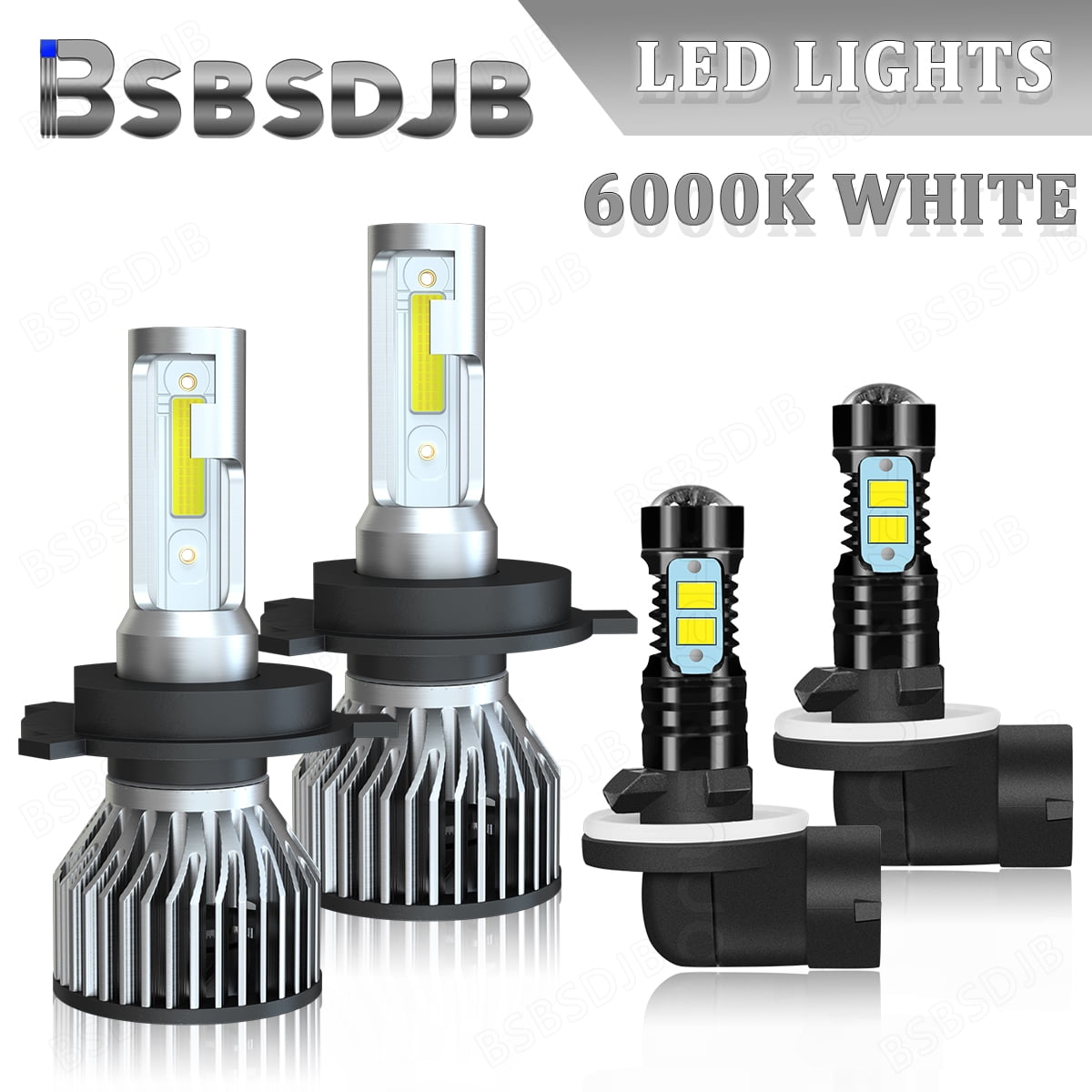9006 LED Fog Light Bulbs 6000K White - For Dodge RAM 1500 2500 3500 (2003-2018)