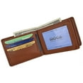 thumbnail image 3 of Moga Men's Bifold Genuine Leather Wallet With Double Center Flap And 3 ID Windows (Tan), 3 of 6