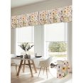 thumbnail image 6 of 2 Panels Spring Floral Valance for Windows, Vintage Pastoral Rustic Botanical Flowers Light Filtering Kitchen Curtains, Rod Pocket Window Treatment Curtain Valances for Living Room Bedroom, 42"x12", 6 of 9