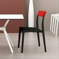 thumbnail image 6 of Luxury Commercial Living 33" Black and Red Patio Dining Chair, 6 of 8