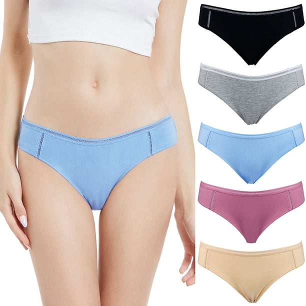 Charmo Women's Cotton Panties Underwear Comfort Hipster Briefs 5 Pack 