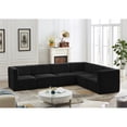 thumbnail image 2 of Meridian Furniture Quincy Black Velvet Modular Sectional, 2 of 13