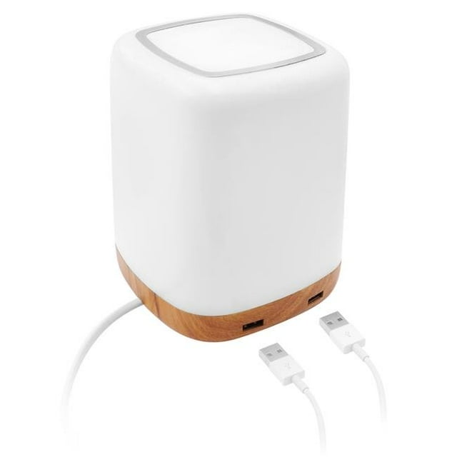 Macally LAMPCHARGESQ Lampe de Nuit avec Charge USB 4 Ports