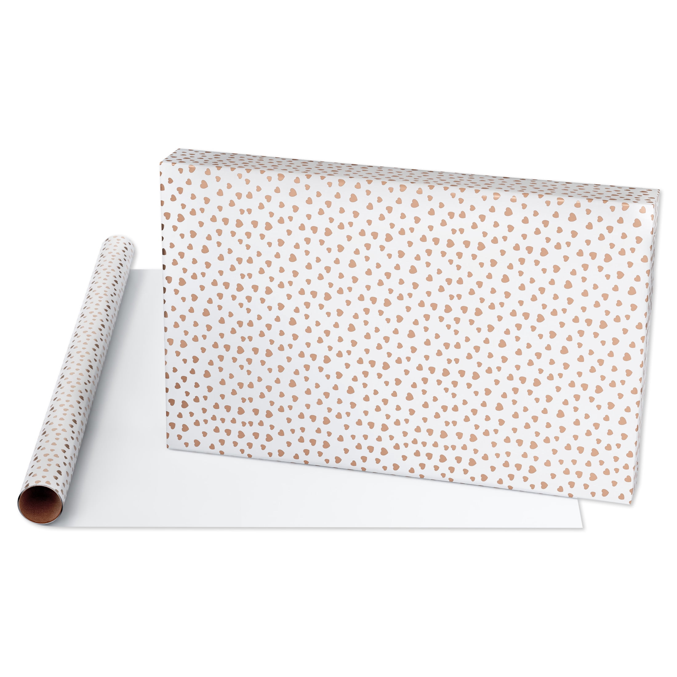 American Greetings 30 in. Wedding or Engagement Foil Wrapping Paper, Hearts (1-Roll, 15 Sq. ft.)
