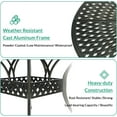 thumbnail image 5 of VIVIJASON Outdoor 61" Patio Dining Table for 6-8 Person, Large Patio Round Dining Table with 35.4" Lazy Susan, Dark Bronze Cast Aluminum Rustic Patio Table W/Umbrella Hole for Balcony, Porch and Deck, 5 of 7