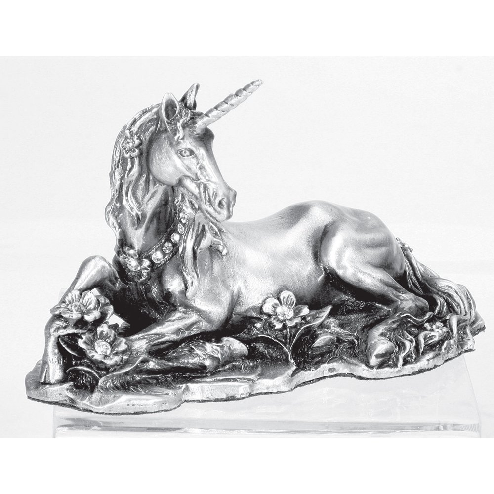 YTC Summit Pewter Unicorn Lying Down Collectible Figurine Statue