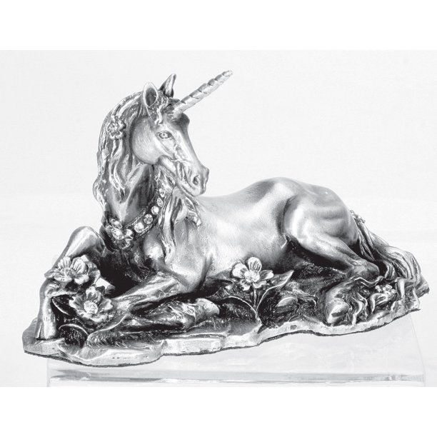 YTC Summit Pewter Unicorn Lying Down Collectible Figurine Statue
