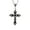 Black, variant on YIEMEEN Vintage Baroque Christian Cross Necklace for Women Men Silver Color with Crystal