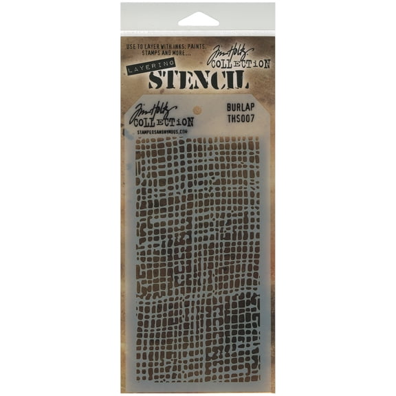 Tim Holtz Layered Stencil 4.125"X8.5"-Burlap