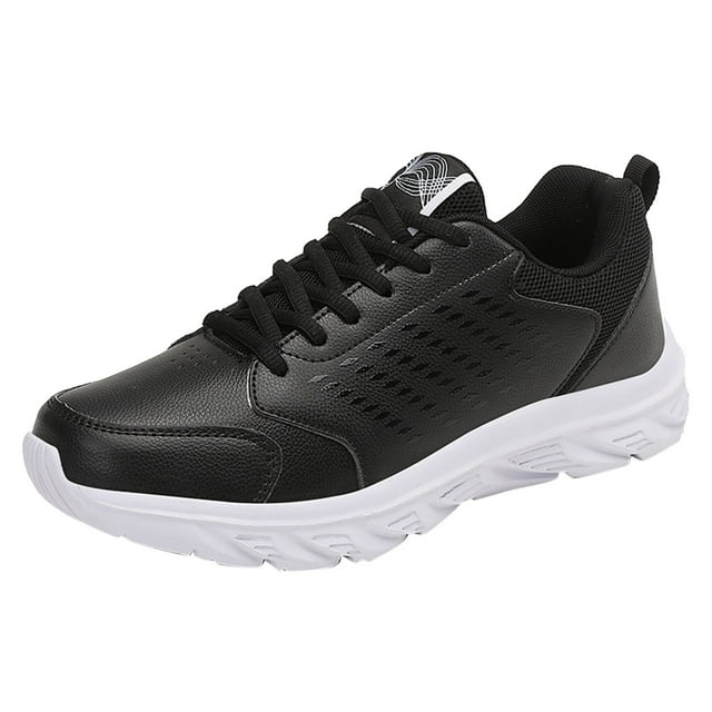 Fsqjgq Chaussures à Lacets pour Hommes Chaussures de Course Décontractées pour Hommes avec Semelles Souples Espadrilles de Sport Mode Randonnée