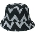thumbnail image 6 of CoCopeaunts Winter Bucket Hat for Men Wave Stripe Soft Comfortable Lamb Hair Fisherman Hat Women Sport Casual Warm Bucket Caps, 6 of 8