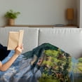 thumbnail image 3 of Vintage China Soft Flannel Fleece Throw Blanket, Old Town Scene of Lijiang Black Dragon Pool Park Jade Dragon Snow Mountain, Cozy Plush for Indoor and Outdoor Use, 50" x 60", Multicolor, by Ambesonne, 3 of 5