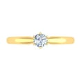 thumbnail image 3 of 1/4 Carat 6-Prong Set Diamond Solitaire Engagement Ring Band in 14K Yellow Gold (Ring Size 10), 3 of 4