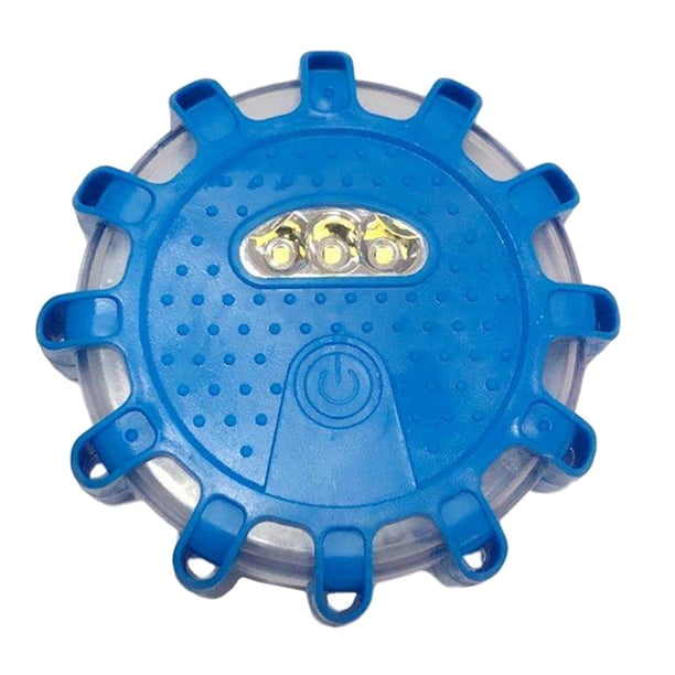 Baliza LED de emergencia para coche, luz de advertencia con flash industrial, base magnética Azul