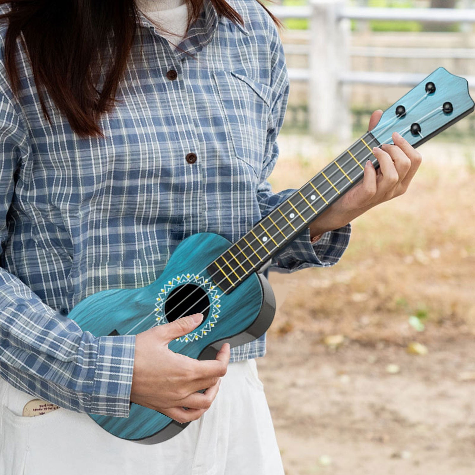 ufeghfjh Toddler Musical Instruments 1-3 Toy Ukulele for Kids Children's Hippopotamus Pattern Guitar Ukulele Toddler Girl Toys Kids Christmas Gifts Toddler Boy Toys Plastic Upgraded