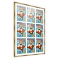 thumbnail image 2 of Comic Book Frame Wall Display with Mat for 9 Current Era Comics Published After 1985 - Bronze Comic Frame for 6.875x10.5 Comics, 2 of 5