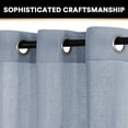 thumbnail image 3 of H.VERSAILTEX Linen Blended Curtains Grommet Semi-Sheer Curtains Light Filtering Panel Drapes for Bedroom, 2 Panels, 52" x 96", Stone Blue, 3 of 7